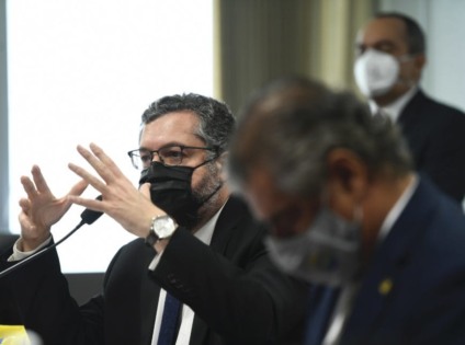 Ernesto Araújo defende mais uma vez o Secretário de Trump - Foto: Agência Senado
