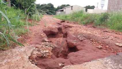A rua fica à poucos metros do campus da UFMS de Paranaíba - Alex Santos