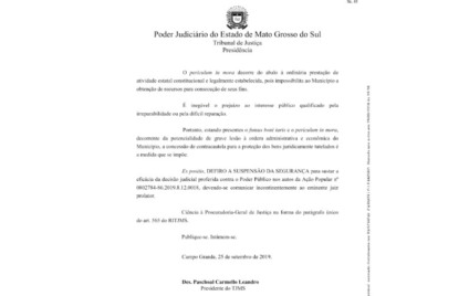 Decisão foi proferida pelo desembargador Paschoal Carmello Leandro - Arquivo/JP News