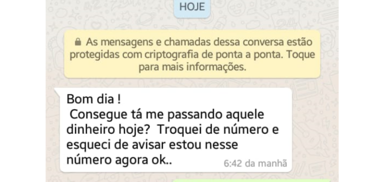 A partir do primeiro contato, paranaibense desconficou que se travava de um golpe - Arquivo Pessoal