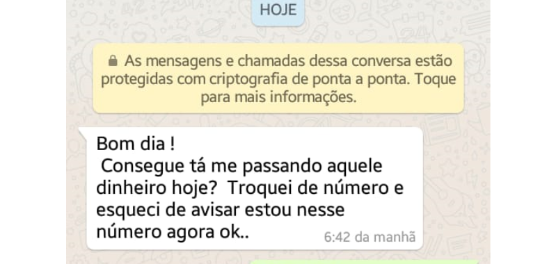 A partir do primeiro contato, paranaibense desconficou que se travava de um golpe - Arquivo Pessoal