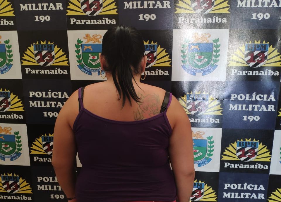 Autora foi levada para a delegacia e responderá pelo crime de receptação - 13º BPM Paranaíba/Reprodução