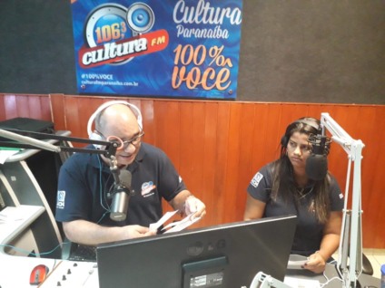 O sorteio teve início as 14h, no programa “Cultura Hits”, com Jean Mastins de Valéria Freitas - Talita Matsushita
