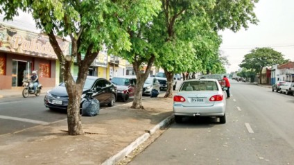 Motoristas aproveitam as sombras das árvores para estacionar - Talita Matsushita/JPNews