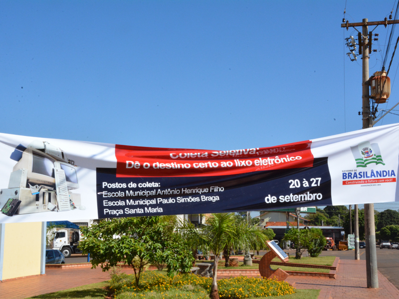 Brasilândia já conta com postos de coleta de lixo eletrônico