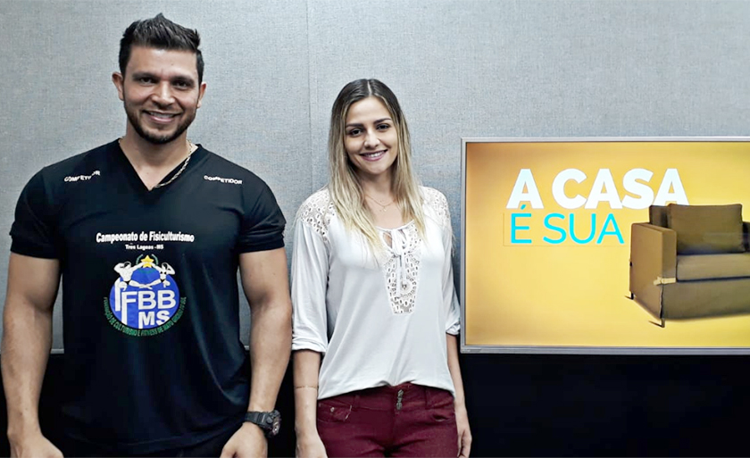 Personal trainer Aguinaldo Oliveira, ao lado da nutricionista, Keyla Bastos. - Steffany Pincela/JPNEWS