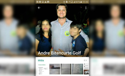 Impostor utilizou foto do vereador e família em seu perfil na internet - Reprodução/Whatsapp