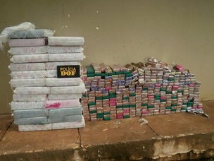 Tabletes de maconha totalizaram 1 tonelada, diz polícia -