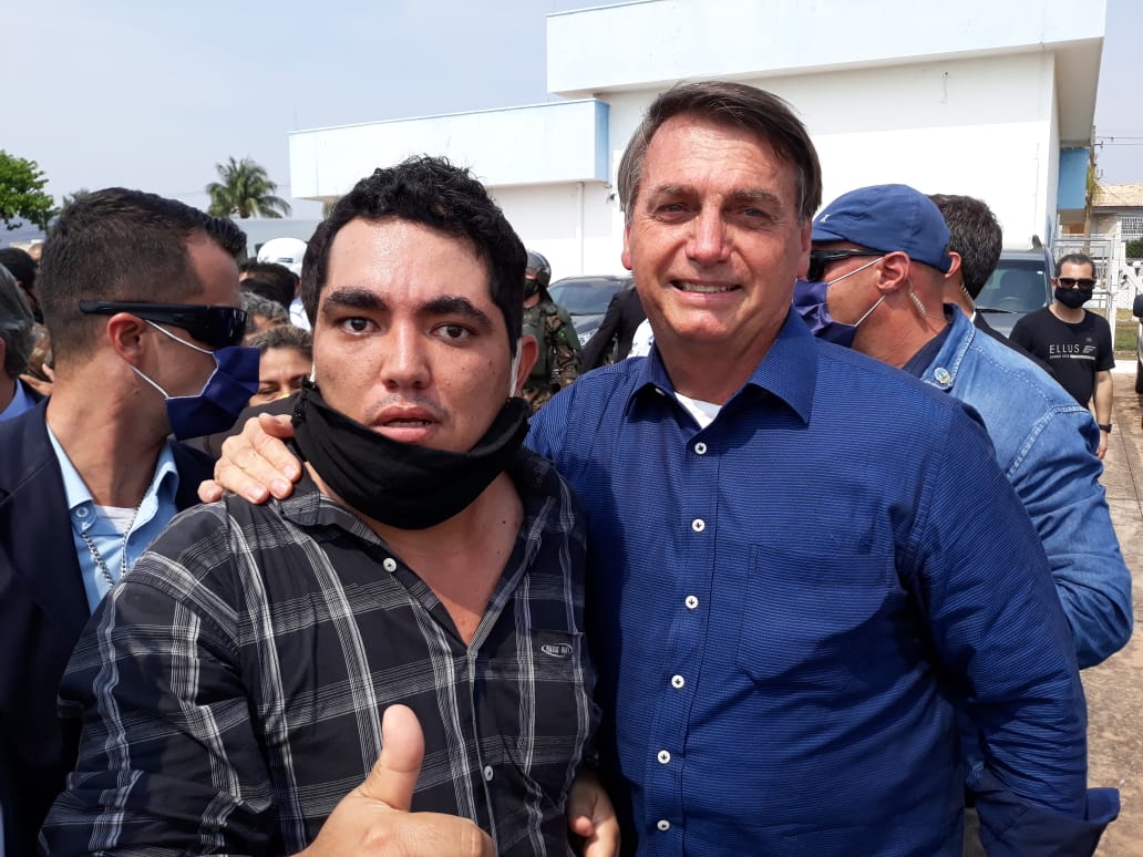 O paranaibense Rodrigo de Paula e o presidente Jair Bolsonaro - Reprodução