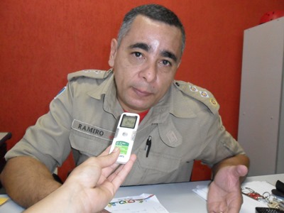 Major Francisco Alves Ramiro, comandante do 4º Subgrupamento de Bombeiros de Paranaíba -