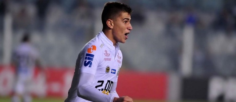 Vitor Bueno fez um belo gol, no segundo tempo, após lance de Gabriel - Ivan Storti/Agência Santos
