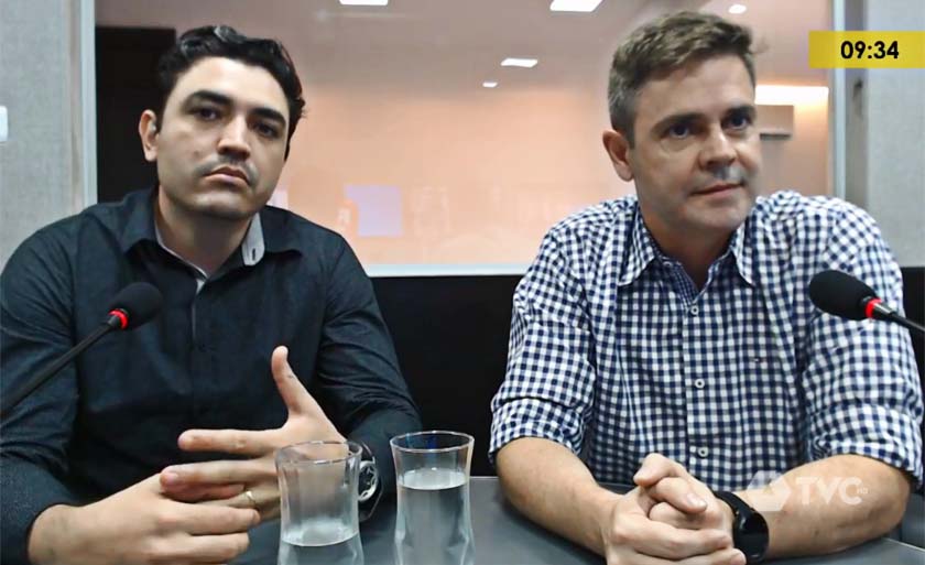 Evandro Souza e Alexandre Camacho - representantes da Rede de Supermercados Big Mart - Reprodução/TVC