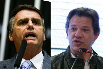 Bolsonaro aparece com 48,4% dos votos apurados até o momento. Diferença entre Haddad é mais que o dobro - Agência Brasil