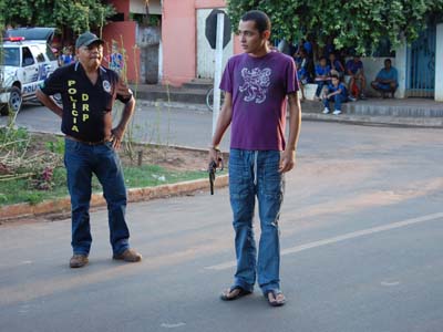 Telems, por ocasião da reconstituição do crime -