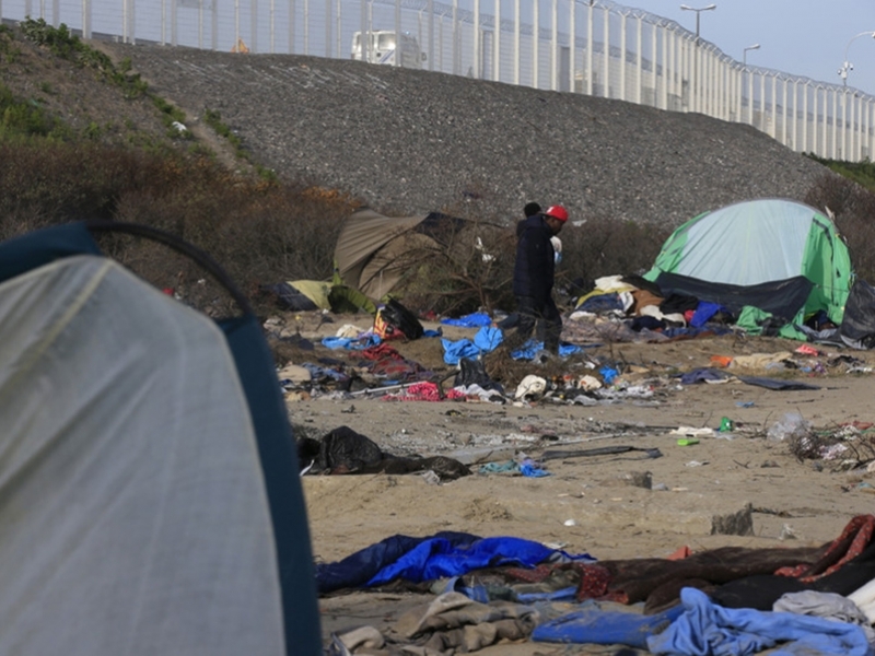 Campo de refugiados de Calais, no norte de França - Divulgação/Sicnoticias Campo de refugiados de Calais, no norte de França - Divulgação/Sicnoticias