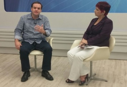 Rógerson Rímoli durante entrevista ao programa Bom Dia Três Lagoas, na TVC - Canal 13 - Viviane Pinheiro/JP