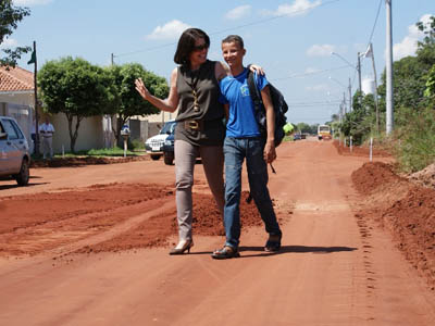 Nesse bairro, estão sendo pavimentadas as ruas João Mendes e Manoel José Lima -