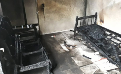 Apartamento teve os móveis destruídos - Divulgação/ Bombeiros Apartamento teve os móveis destruídos - Divulgação/ Bombeiros