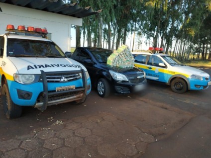 Condutora e veículo foram encaminhados para a Delegacia de Polícia Civil de Ponta Porã - Divulgação/PMR