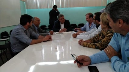 Ministro da Secretaria de Governo, Carlos Marun, reunido com a diretoria do Hospital de Câncer de Campo Grande - Kleber Clajus/CBN