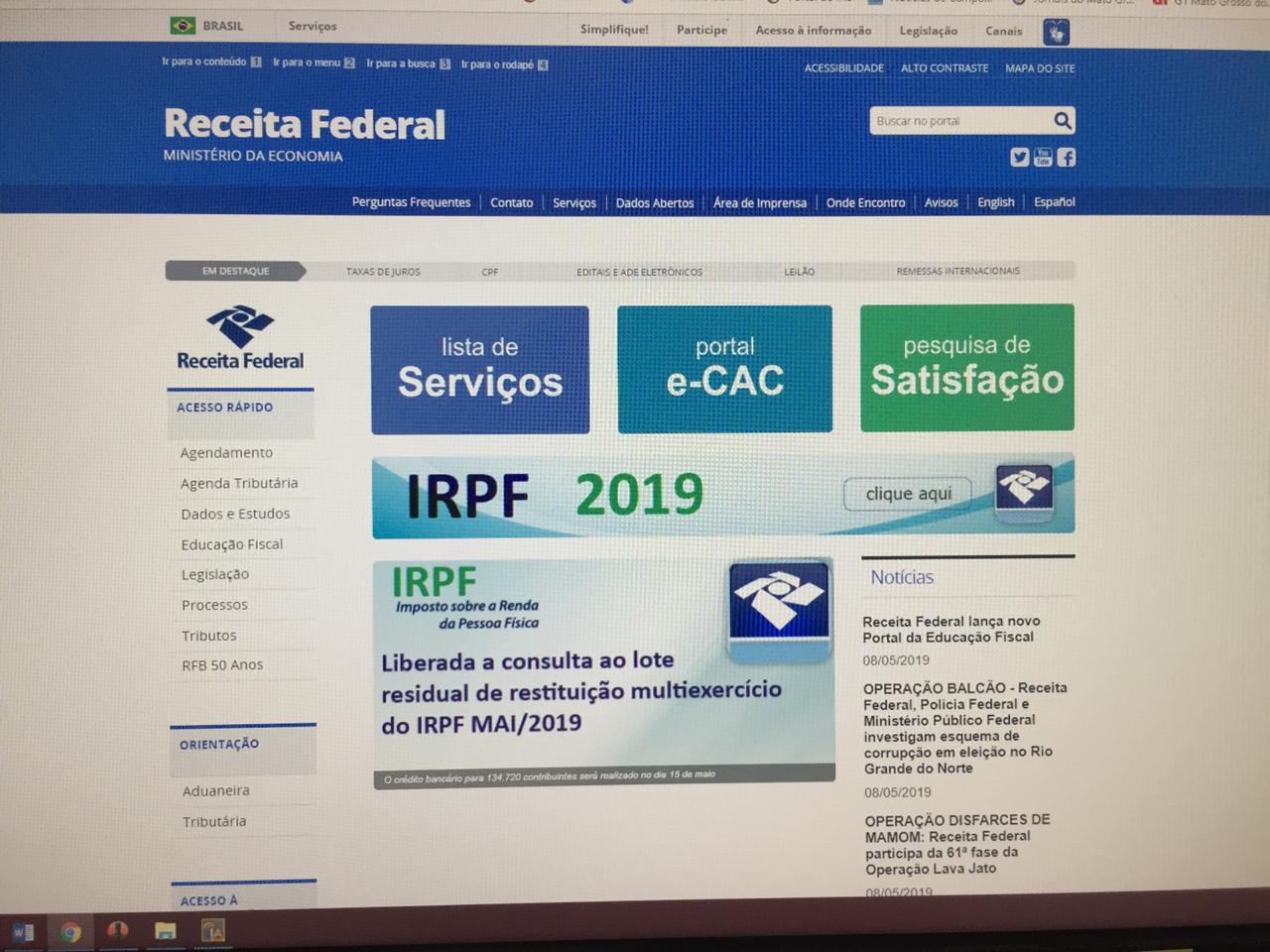 Receita Federal abre consulta do lote da malha fina do IR