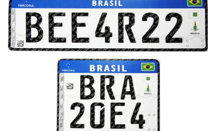 Novas placas prometem facilitar a fiscalização e circulação de veículos entre países do Mercosul - Rodrigo Nunes / Ministério das Cidades