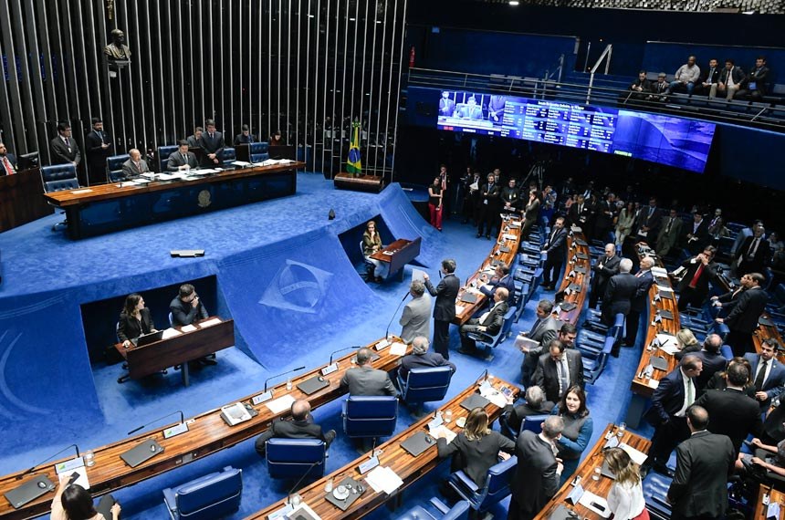 A senadora, Simone Tebet (MDB/MS), da tribuna do Senado, explicou sobre as mudanças no projeto. - Foto: Roque de Sá/Agência Senado