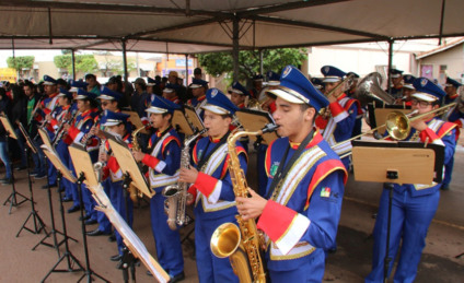 Abertura da Semana da Pátria, em frente ao Paço Municipal - Divulgação/Assessoria