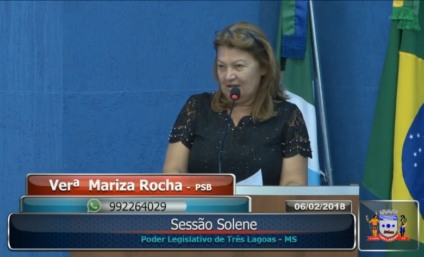 Vereadora Marisa Rocha faz discurso na tribuna da Câmara - Reprodução Vereadora Marisa Rocha faz discurso na tribuna da Câmara - Reprodução