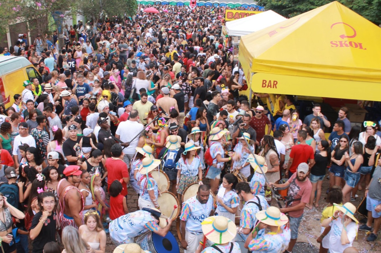 Foliões se reuniram para curtir carnaval do Cordão Valu. - Divulgação/Cordão Valu