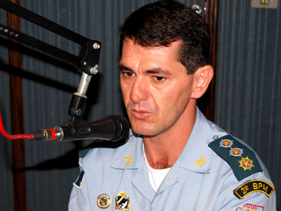 Major Wilson Sérgio Monari esteve no estúdio da Cultura FM nesta sexta-feira -