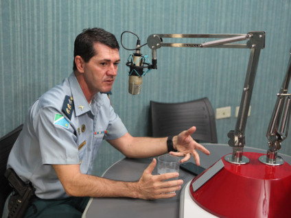 Tenente-coronel da PM, Wilson Sergio Monari, concedeu entrevista ao RCN Notícias da Cultura FM - Elias Dias/JP