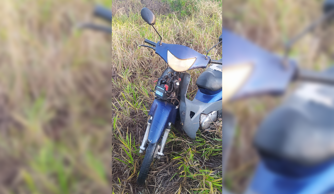 A moto foi encontrada nas margens da BR-158.