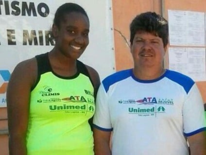 Monique e Reynaldo viajaram ontem para São Bernardo do Campo, para participar da competição  - Divulgação