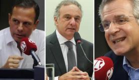 Prévias para prefeitura de São Paulo: Doria (esq.) e Matarazzo (dir.) disputarão o segundo turno em 20 de março. O deputado federal Ricardo Tripoli (centro) ficou em terceiro lugar - Divulgação/Diretório do PSDB de São Paulo