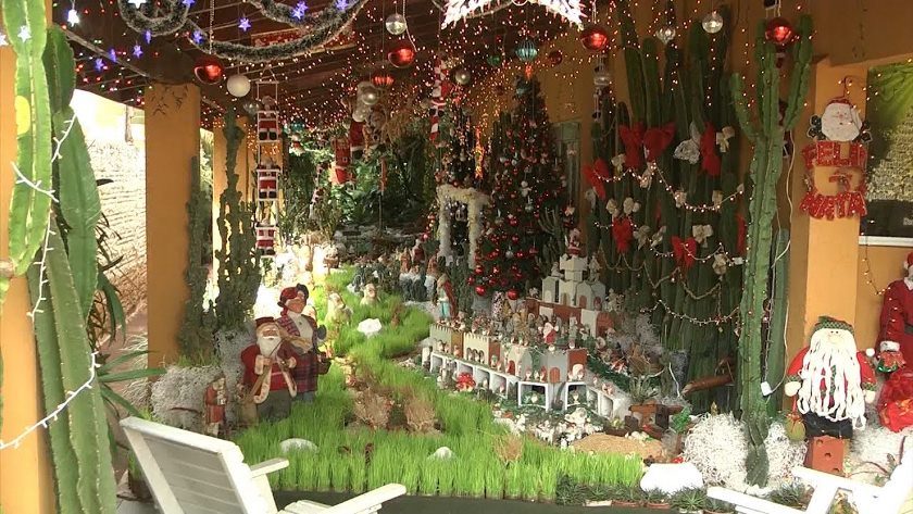 Dois meses antes do Natal, um morador começou decorar a casa, segundo tradição de vários anos - Hugo Leal/JPNEWS
