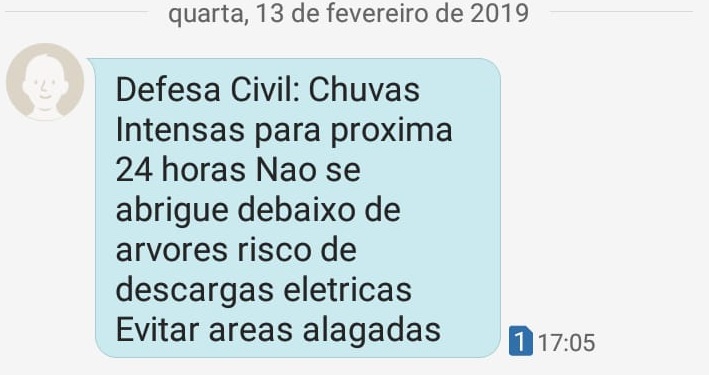 Na quarta, o Inmet (Instituto Nacional de Meteorologia) expediu alerta - Reprodução