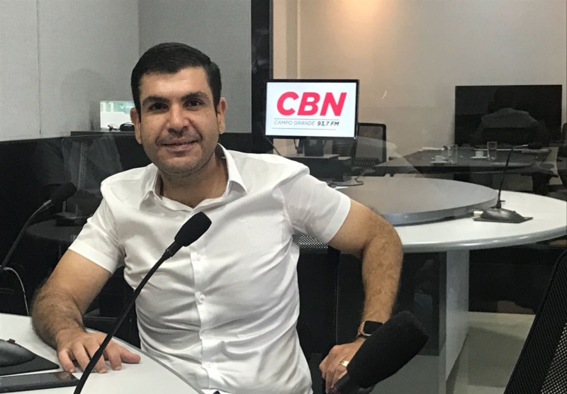 Deputado eleito Jamilson Name (PDT) esteve nos estúdios da Rádio CBN Campo Grande nesta terça-feira (13) - Otávio Neto/CBN