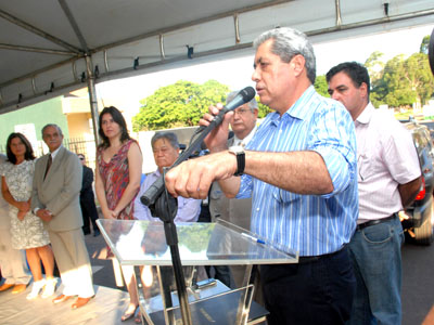 Puccinelli durante discurso na solenidade de inauguração do novo Fórum -