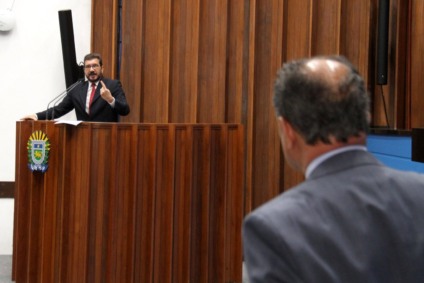 Deputado estadual Pedro Kemp (PT) usou a tribuna para criticar o presidente da República Jair Bolsonaro - Wagner Guimarães/ALMS