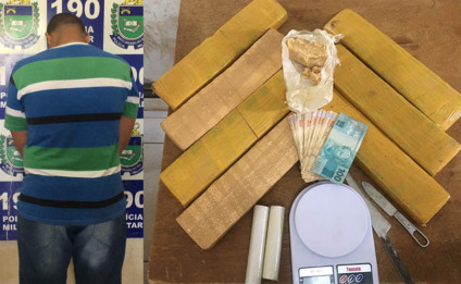 O foragido teria confessado que tinha drogas em casa - Imagem cedida/PC