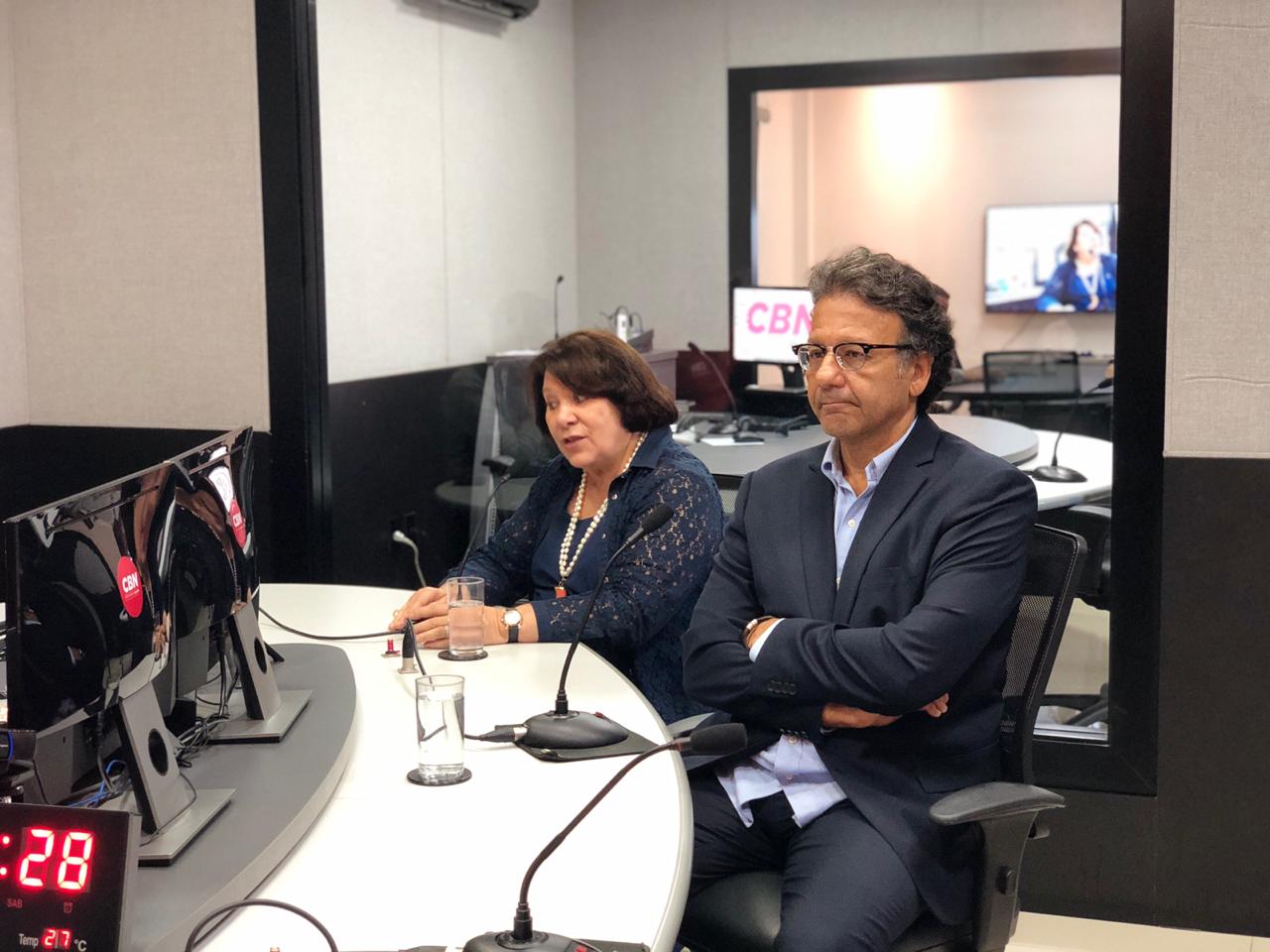 Eliana Calmon e o Delegado Jorge Pontes participaram do Programa CBN Campo Grande desta quinta-feira. - Foto: CBN Campo Grande