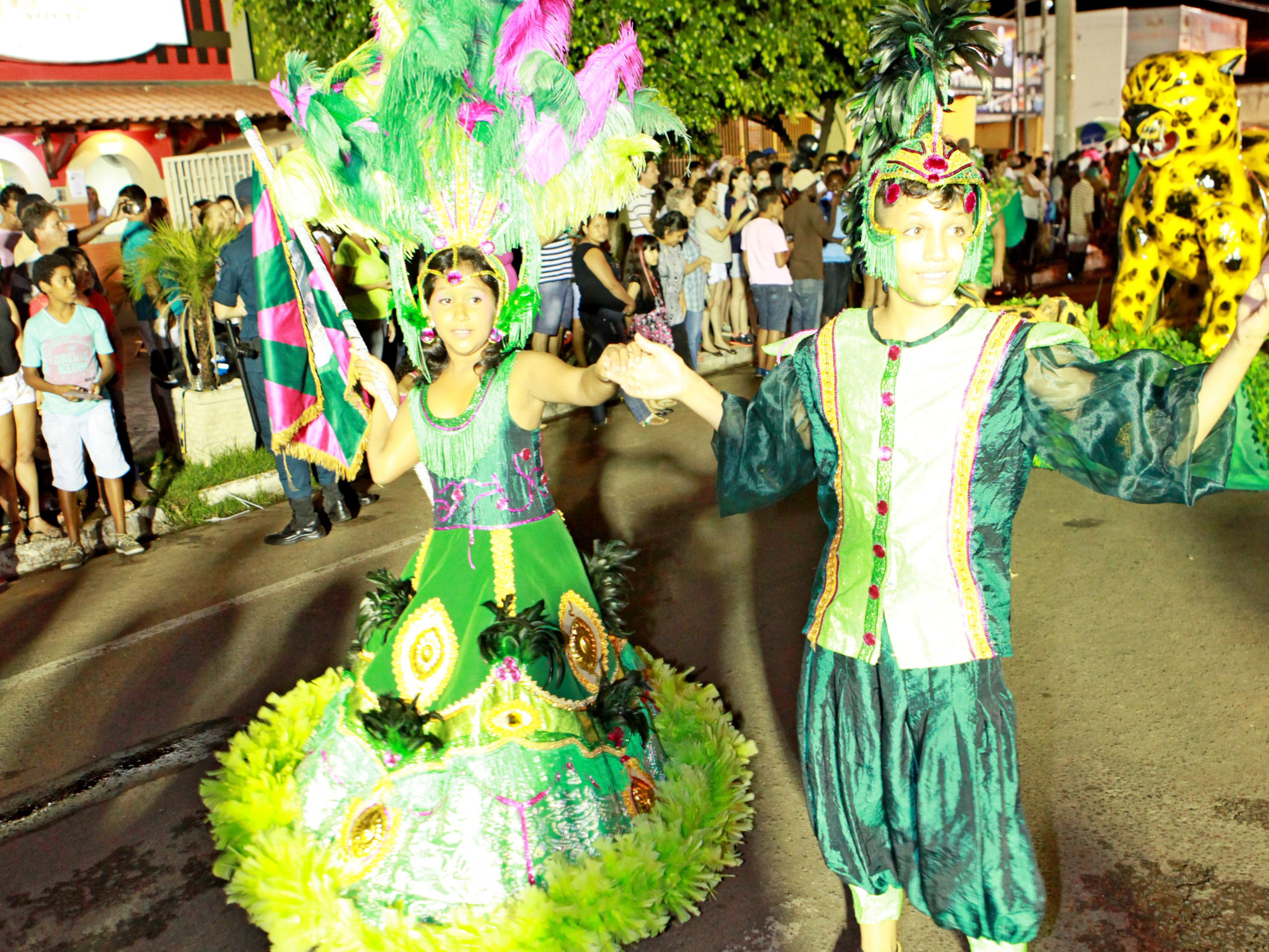 Desfile das escolas de samba teve início por volta das 23h deste domingo, 15 - Elias Dias/JP