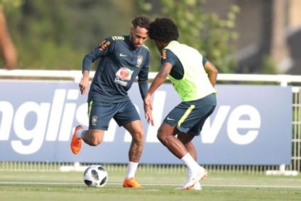 Neymar que, mesmo voltando de uma longa inatividade, por causa de uma lesão, teve intensa movimentação - Divulgação/Confederação Brasileira de Futebol