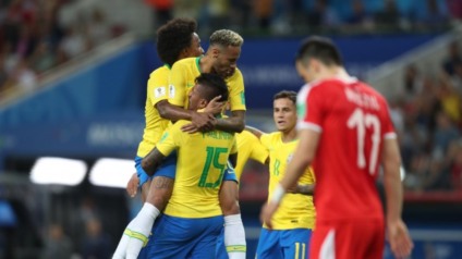Brasil derrotou os sérvios com gols de Paulinho e Thiago Silva - Divulgação/CBF
