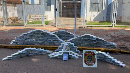 PF faz apreensão segunda maior apreensão de cocaína do ano em MS - Foto: Divulgação/PF