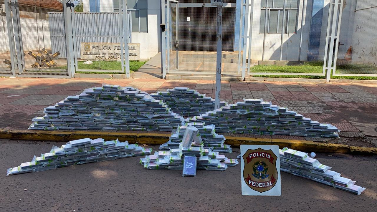 PF faz apreensão segunda maior apreensão de cocaína do ano em MS - Foto: Divulgação/PF