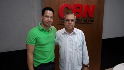 Fabiano Reis e Jorge Zaidan, jornalistas do Canal do Boi - Eder Campo/CBN Campo Grande
