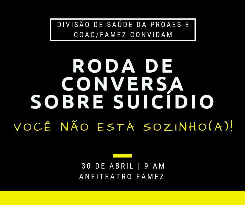 Um dos objetivos é mostrar para os alunos que eles podem contar com a auxílio da universidade caso precisem conversar e lidar com problemas referentes a saúde mental - Foto: Divulgação