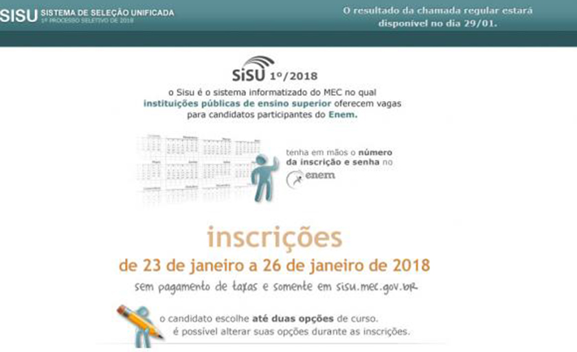 Página do Sisu na internet - Divulgação/Agência Brasil